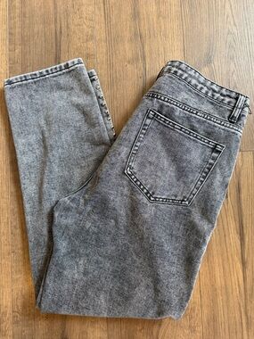 Nasty Gal Faded Black Silver Stud Mom Jeans Size US 10/EUR 42